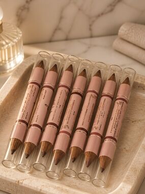 Mally Beauty 7 Pk Dual-Ended Liner & Color Scupting Pencils - Soft Brown Shades